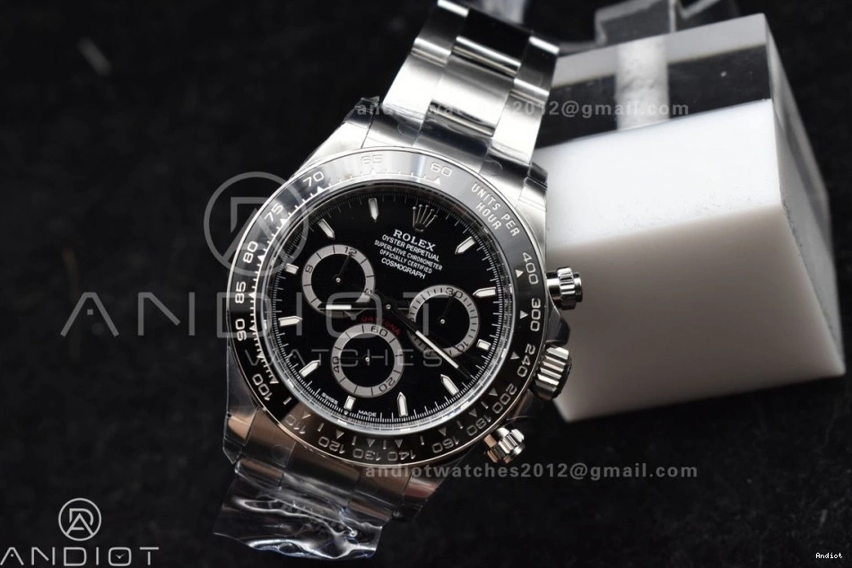 Comfortable Daytona BTF 1:1 Best Bracelet 777 SS DD 904L Black Edition Steel On 126500 Dial 0815